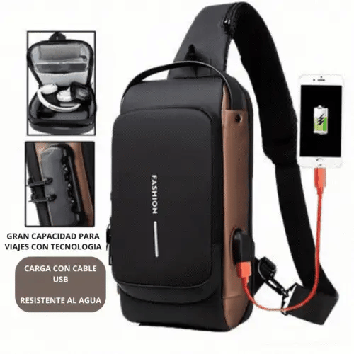 SecurePack™ Bolso Antirrobo Deportivo Con Carga Usb