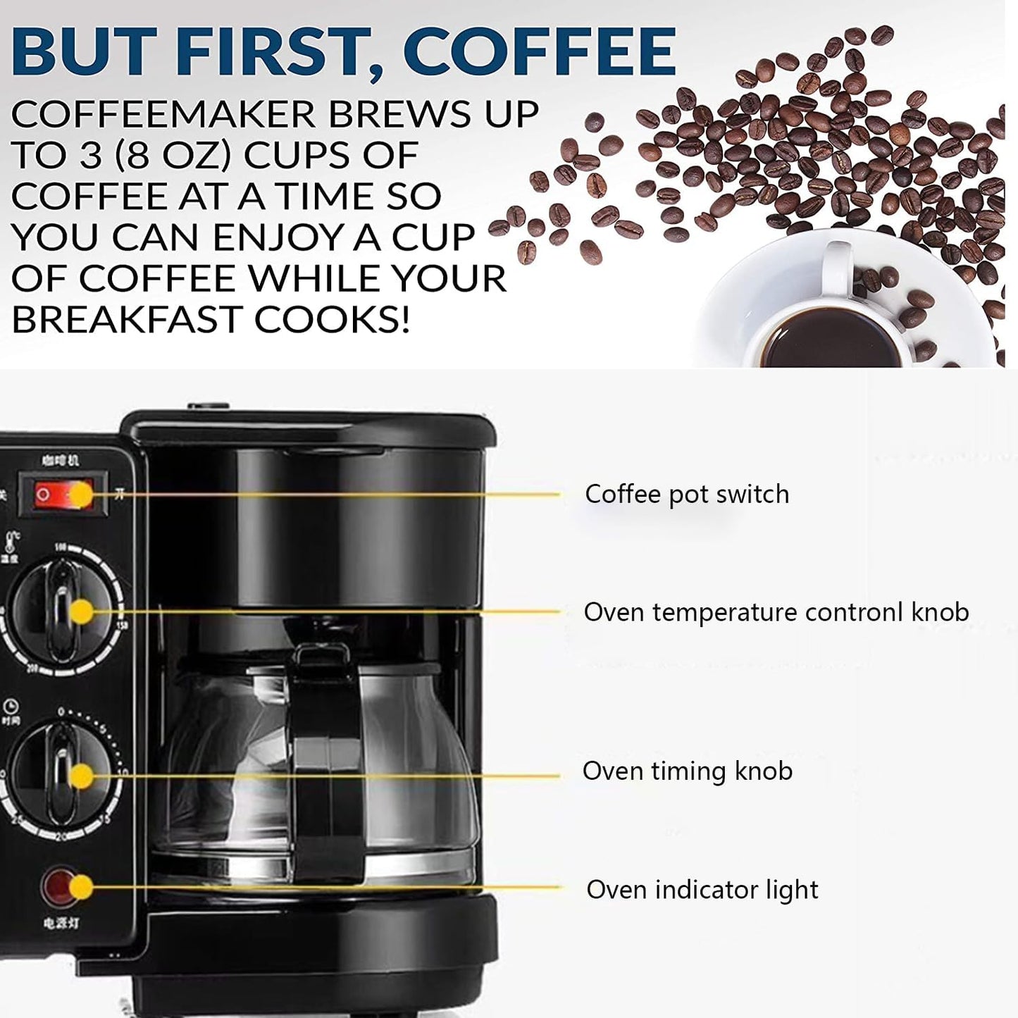 EasyBreakfast™ 3-en-1 Fabricante De Desayuno horno